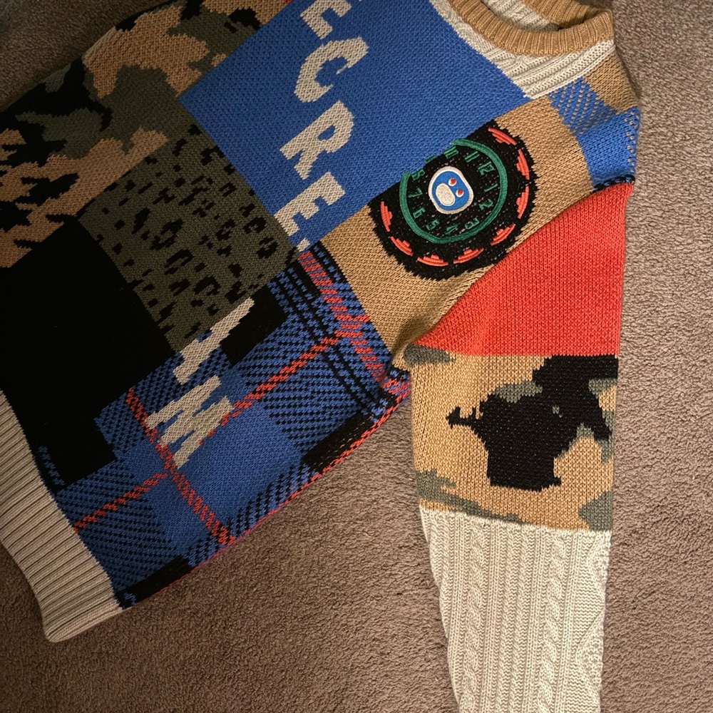 Icecream Bbc Patchwork Sweater Euc - image 5